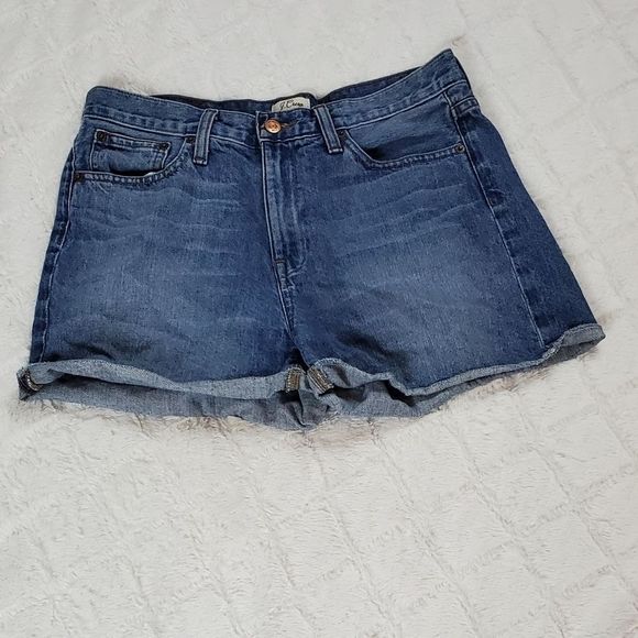 J.Crew High Waisted Denim Shorts - Picture 1 of 3